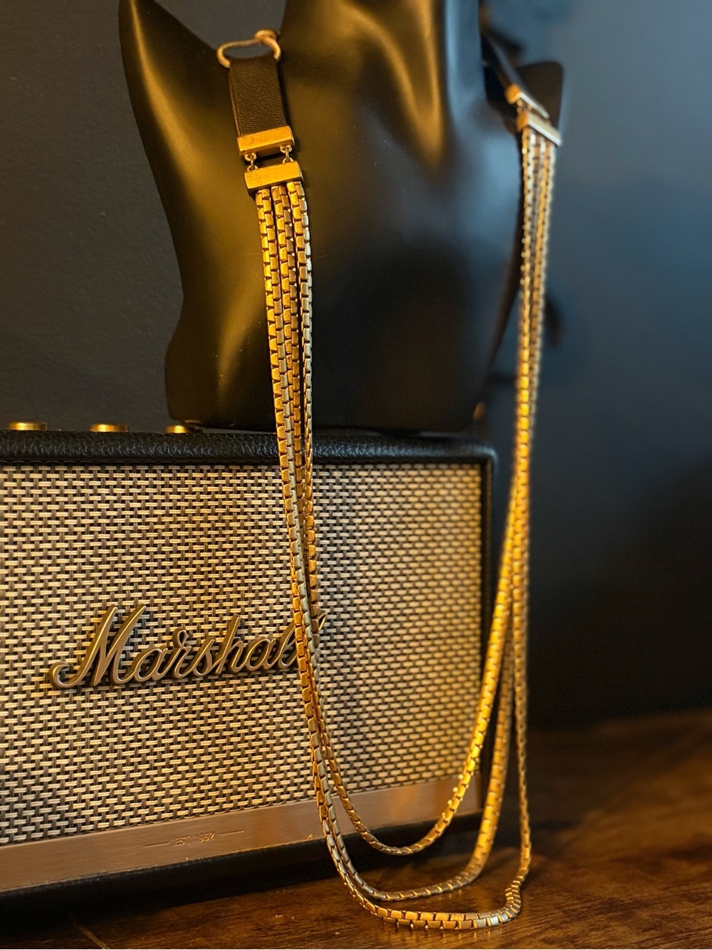 Gold Chain leatherback trim